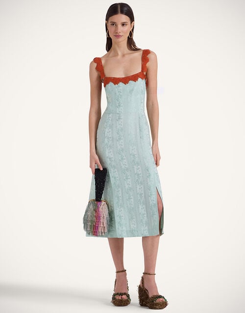 La Doublej Buy Me A Martini Dress Pekin Mint In Jacquard