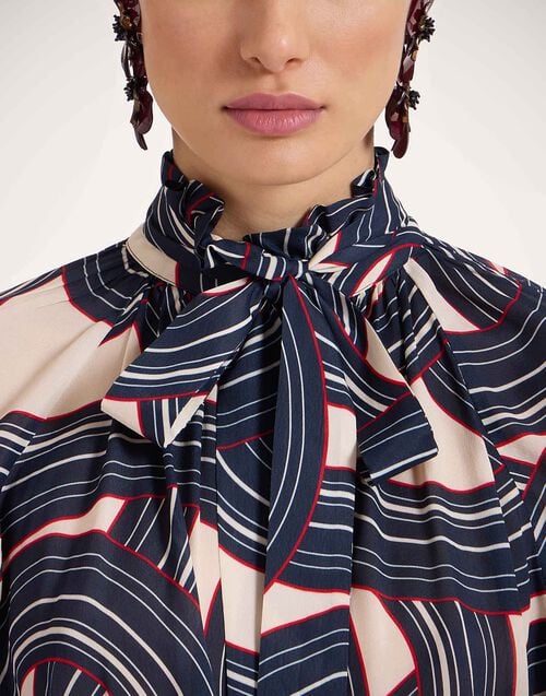 La Doublej Cerere Blouse Montecarlo Cream In Crepe Marocain