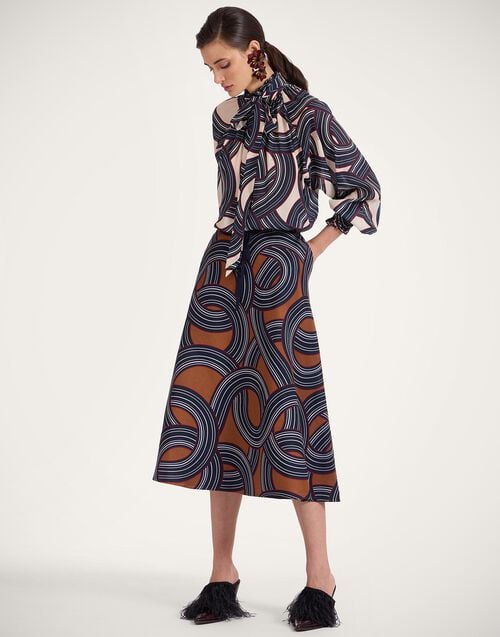 La Doublej Cerere Blouse Montecarlo Cream In Crepe Marocain