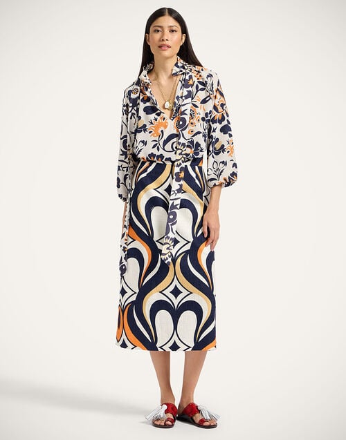 La Doublej Cerere Blouse Selva White In Crepe Marocain