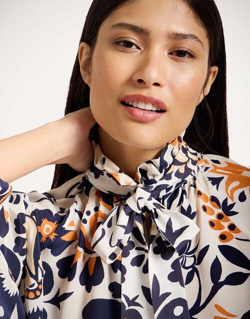 La Doublej Cerere Blouse Selva White In Crepe Marocain