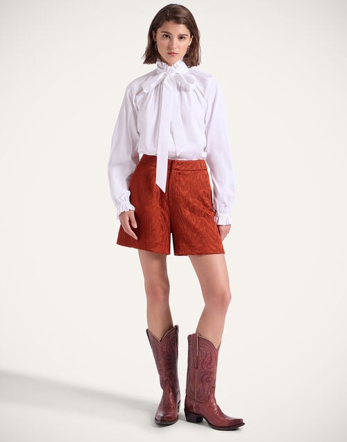 La Doublej Cerere Blouse Solid White In Tailor Poplin