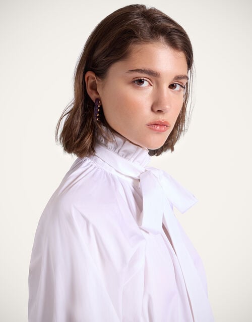 La Doublej Cerere Blouse Solid White In Tailor Poplin