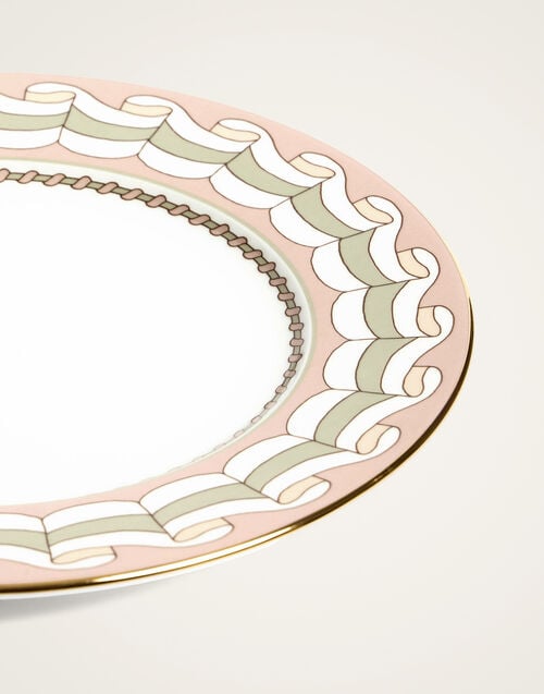 La Doublej Charger Plate Poseidon Dusty Pink In Porcelain