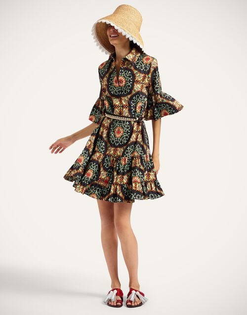 La Doublej Choux Dress Ballata Black In Summer Poplin