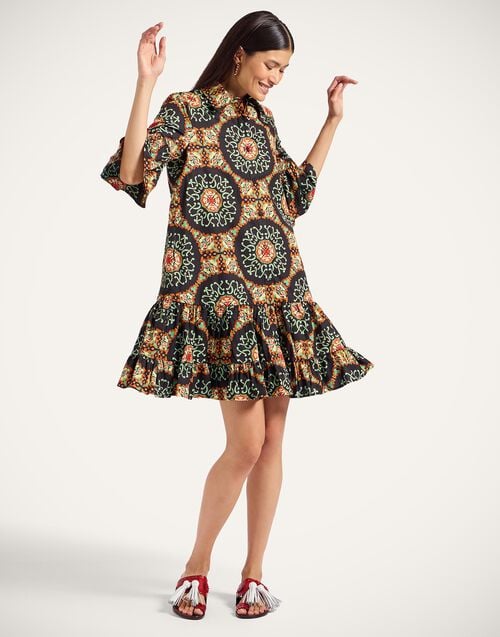 la doublej Choux Dress Ballata Black in Summer Poplin