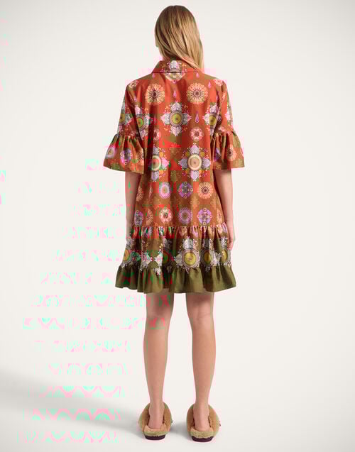 La Doublej Choux Dress Nucleus Placée Rust In Summer Poplin