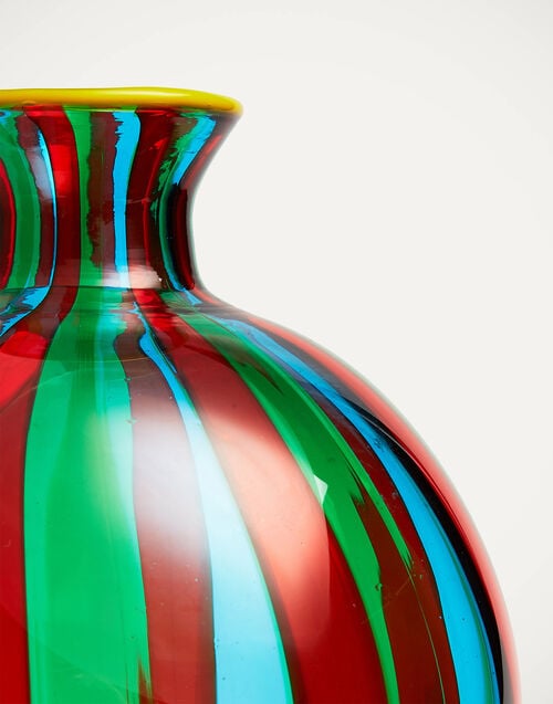 La Doublej Ciccio Vase (Smooth) Arancio/Verde/Acquamare In Glass