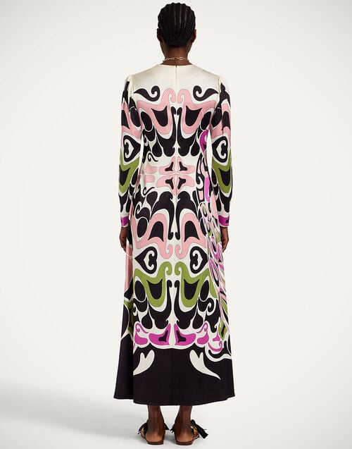 La Doublej Clingy Swing Phoenix Placée Pink In Stretch Satin