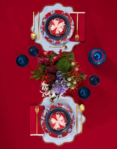 La Doublej Cloud Placemat Set Of 2 Rainbow Sky In Linen