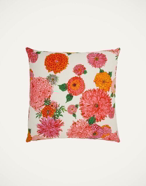 la doublej Cushion (45X45) Bright Blooms in Cotton Honan