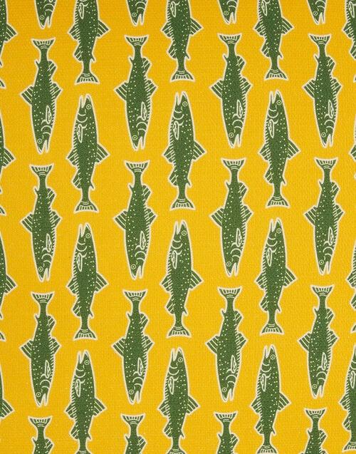 La Doublej Cushion (45X45) Como Fish Yellow In Cotton Honan