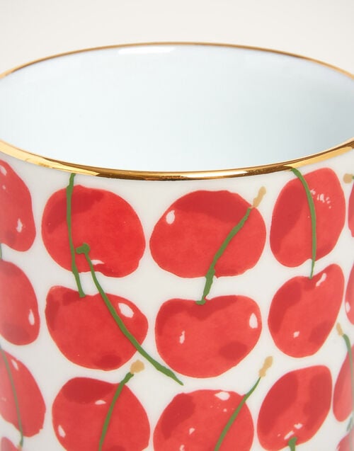 La Doublej Decorative Cup Cherries Ivory In Porcelain