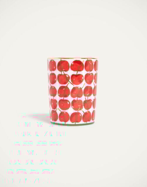 la doublej Decorative Cup Cherries Ivory in Porcelain