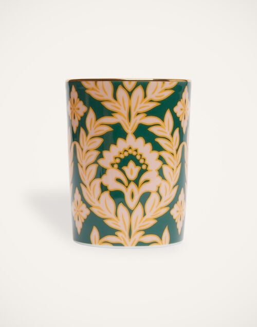 la doublej Decorative Cup Green Garland in Porcelain