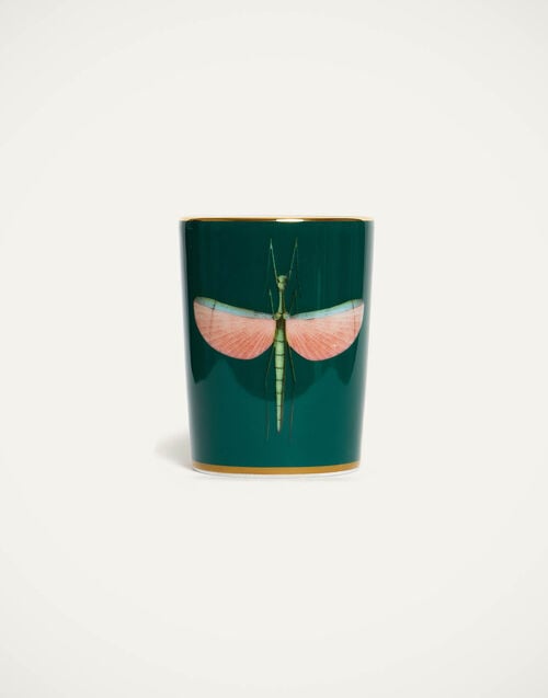 la doublej Decorative Cup Libellula Green in Porcelain