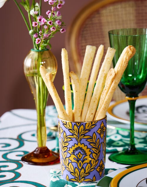 La Doublej Decorative Cup Violet Garland In Porcelain