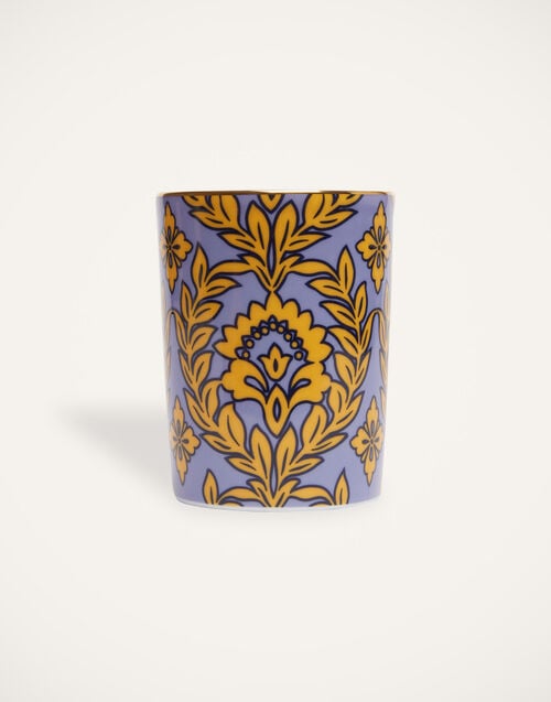 la doublej Decorative Cup Violet Garland in Porcelain