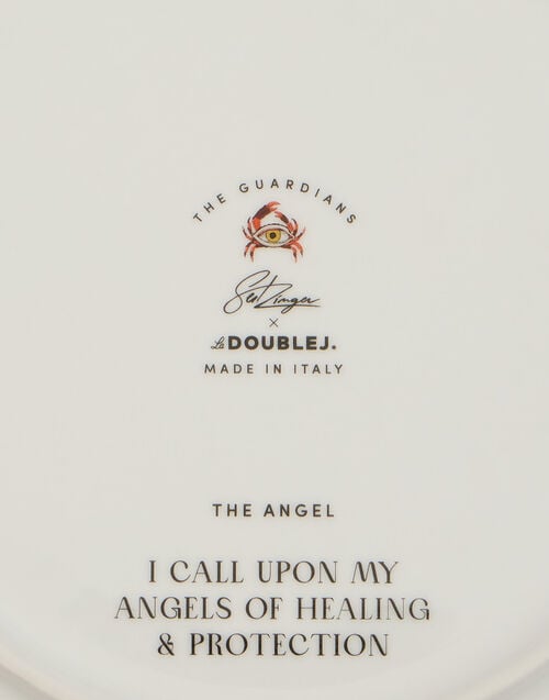La Doublej Decorative Plate The Angel Brown In Porcelain