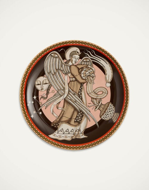la doublej Decorative Plate The Angel Brown in Porcelain