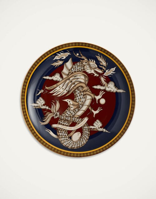 la doublej Decorative Plate The Dragon Midnight Blue in Porcelain