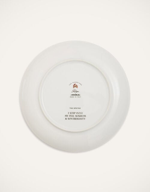 La Doublej Decorative Plate The Sphynx Saffron In Porcelain