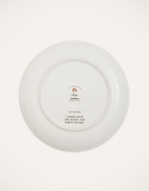 La Doublej Decorative Plate The Unicorn Light Green In Porcelain