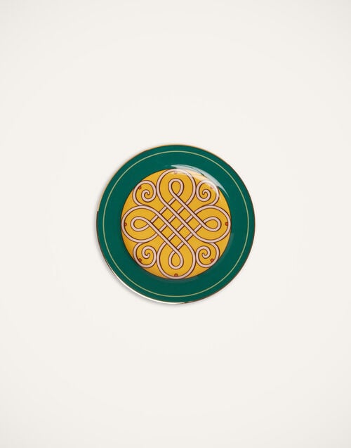 La Doublej Dessert Plates Set Of 2 Cortile Green In Porcelain