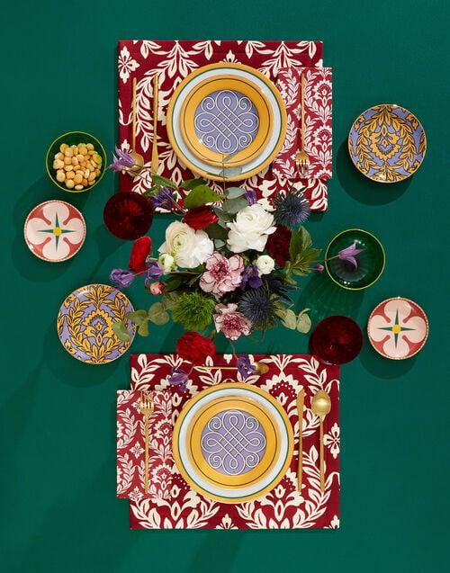 La Doublej Dessert Plates Set Of 2 Cortile Yellow In Porcelain