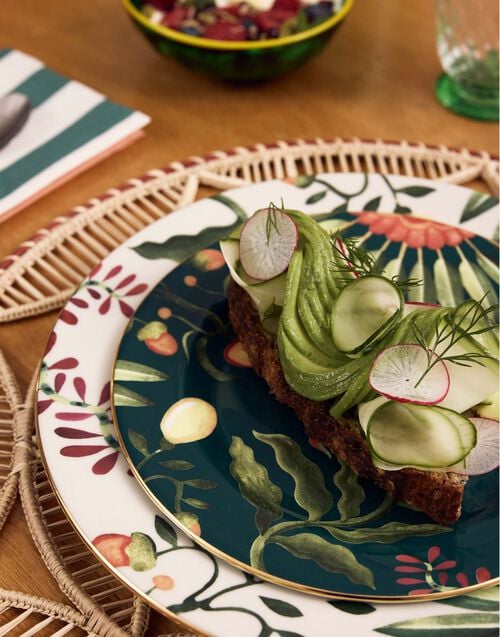 La Doublej Dessert Plates Set Of 2 Dragonfruit In Porcelain