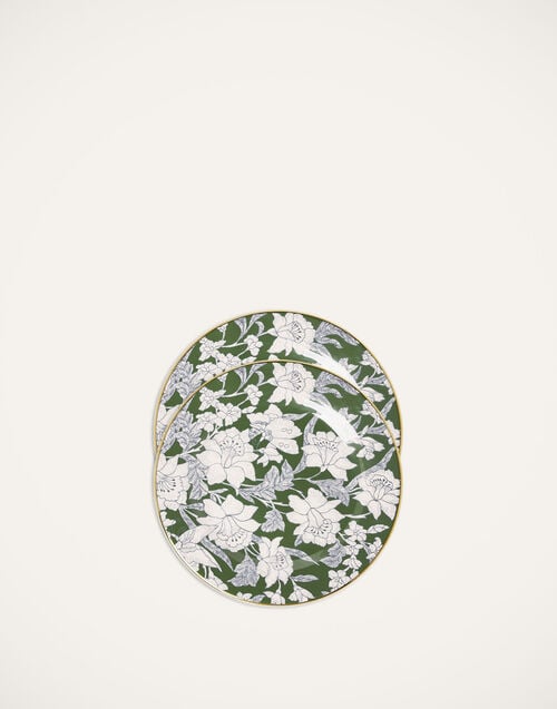 la doublej Dessert Plates Set Of 2 Lilium Avorio in Porcelain