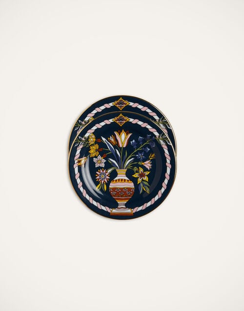 la doublej Dessert Plates Set Of 2 Pietre Dure in Porcellain