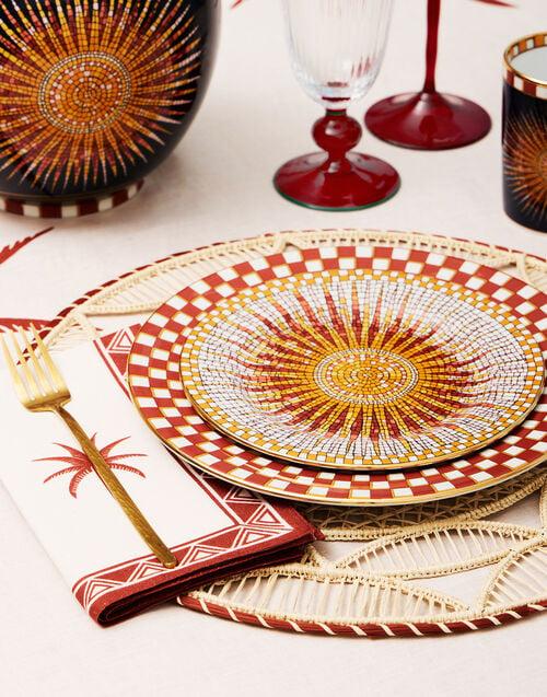 La Doublej Dessert Plates Set Of 2 Sunrays Multicolor In Porcelain