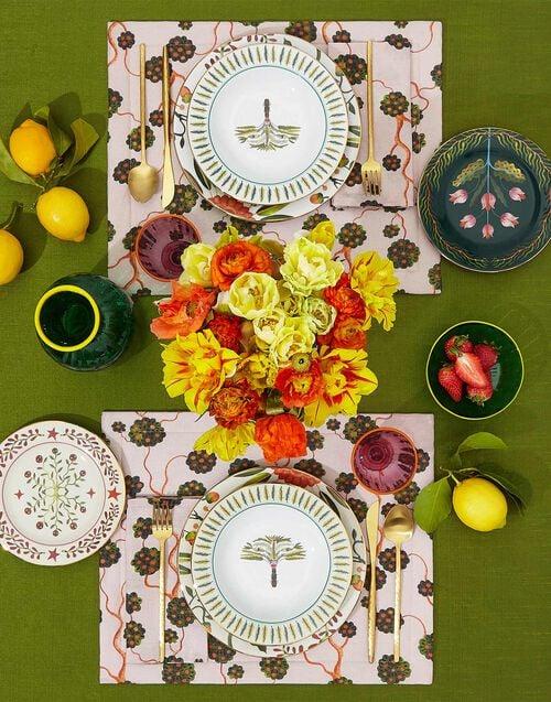 La Doublej Dessert Plates Set Of 2 Tulips In Porcelain