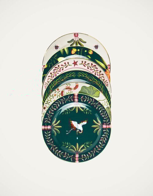 la doublej Dessert Plates Set of 6 Mix in Porcelain