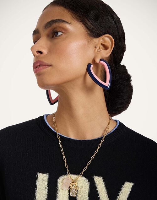 la doublej Dew Earrings Bicolor Bicolor Blue & Pink in Acrylic Resin