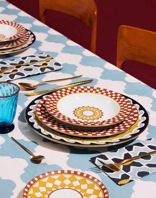 La Doublej Dinner Plates Set Of 2 Apollo Brick In Porcelain