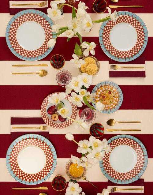 La Doublej Dinner Plates Set Of 2 Apollo Brick In Porcelain