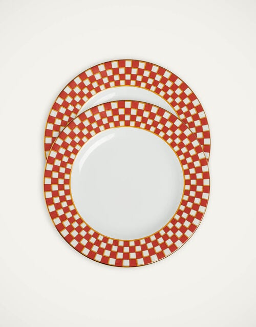 la doublej Dinner Plates Set Of 2 Apollo Brick in Porcelain