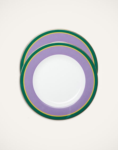 la doublej Dinner Plates Set Of 2 Rainbow Viola in Porcelain