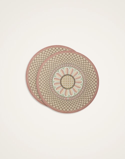 la doublej Disk Placemats Set Of 2 Napoli Dusty Pink in Cork