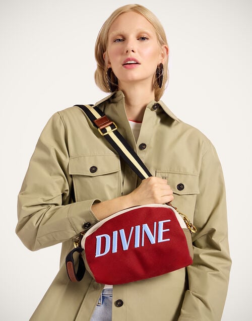 la doublej Divine Beauty Bag Solid Bordeaux in Canvas