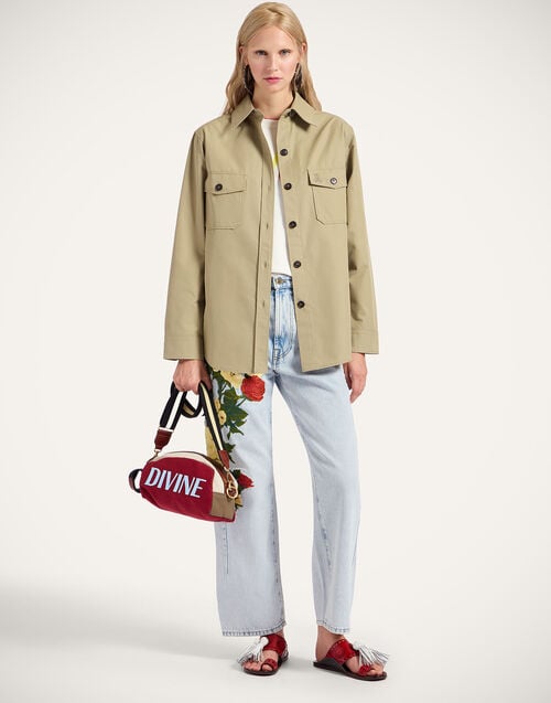 La Doublej Divine Jacket Solid Salvia In Cotton Drill