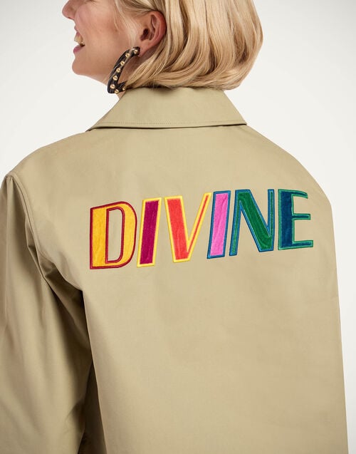 La Doublej Divine Jacket Solid Salvia In Cotton Drill