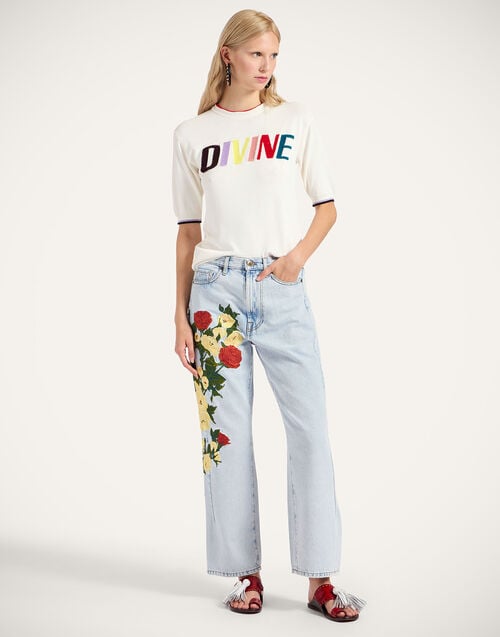 La Doublej Divine Tee Divine White In Viscose Jersey