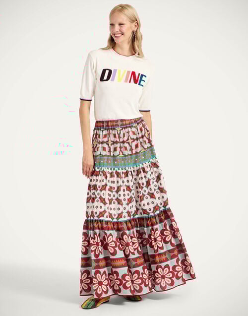 La Doublej Divine Tee Divine White In Viscose Jersey
