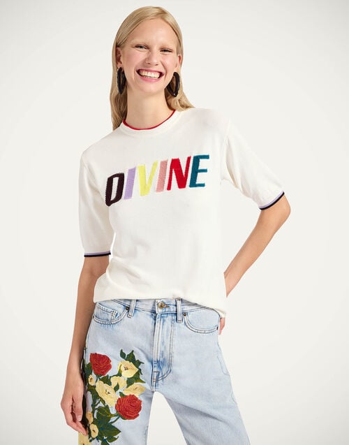 la doublej Divine Tee Divine White in Viscose Jersey