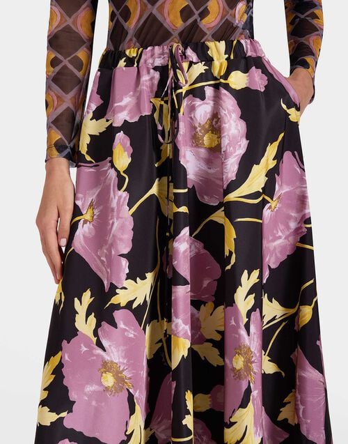 La Doublej Drawstring Skirt Sylph Black In Light Faille