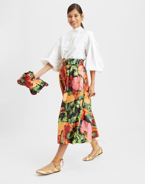 La Doublej Drawstring Skirt Wonderland Black In Light Faille