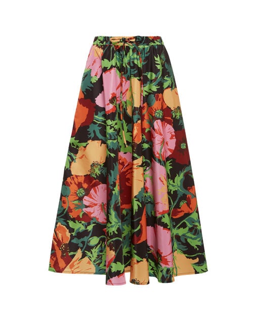 La Doublej Drawstring Skirt Wonderland Black In Light Faille